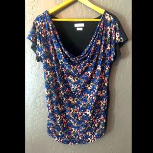 Cowel neckline stretch knit too